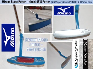 Mizuno Blade Putter - Model 0815 Putter (NEW Super-Stroke Pistol GT 2.0 Putter Grip)