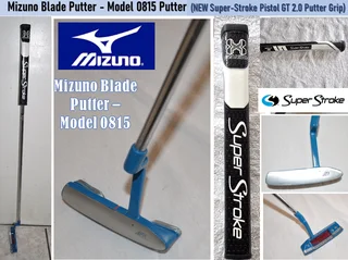 Mizuno Blade Putter - Model 0815 Putter (NEW Super-Stroke Pistol GT 2.0 Putter Grip)