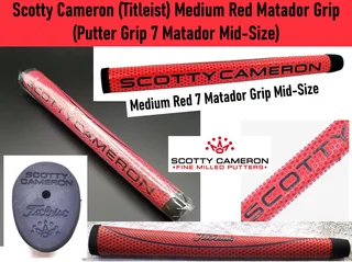 1xNEW Golf Putter Grip-Scotty Cameron(Titleist)Medium Mid-Size Red Matador(FREE Putter Grip fitment)