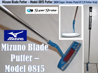 Mizuno Blade Putter - Model 0815 Putter (NEW Super-Stroke Pistol GT 2.0 Putter Grip)