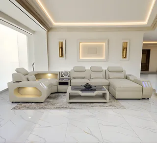 Modern 6-Seater Electric Reclining Lounge Suite – THAGASE Furniture