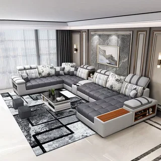 Modern 6-Seater Electric Reclining Lounge Suite – THAGASE Furniture