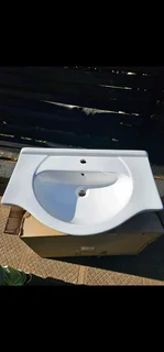 Vanity Cabinet 2 Door Tiffany Wrap Mahogany Pennyware and Sink.