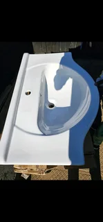 Vanity Cabinet 2 Door Tiffany Wrap Mahogany Pennyware and Sink.