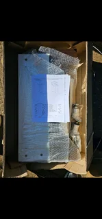 Vanity Cabinet 2 Door Tiffany Wrap Mahogany Pennyware and Sink.