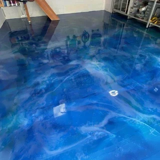 Metallic epoxy floor