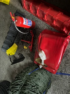 Corner Plates , Straps, Ratchets, Tarpaulins Saturns , Cargo Nets , Chains, Fire Extinguishers Etc