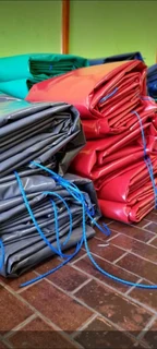 CORNER PLATES , FIRE EXTINGUISHERS, STRAPS, RATCHETS, TARPAULINS, CARGO NETS