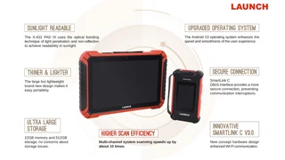 Get high scanning efficiency with the Launch X-431 Pad IX Smartlink diagnostic scanner!
