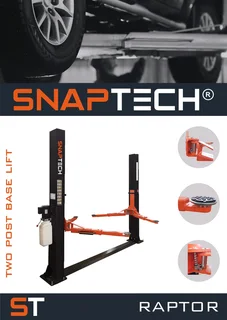 4T HOISTS/CAR LIFTS - 2 POST - SNAPTECH RAPTOR (WITH BASE) - WELL PRICED