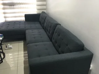 Willow corner unit dark grey couch