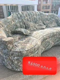 Vintage Tapestry Covered Couch.