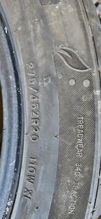 20 inch tyres 90% life