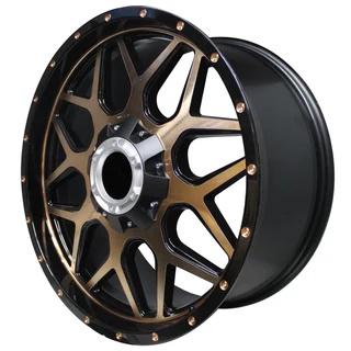 20 Inch - Beast - 6x139 - Black&#43;Rose Gold Face Rivets