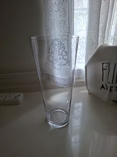 38cm Tall Glass Vase