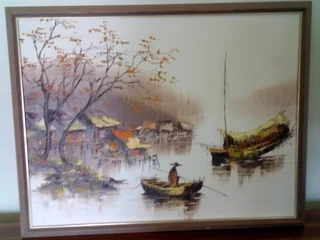 Landscape oil painting on canvas