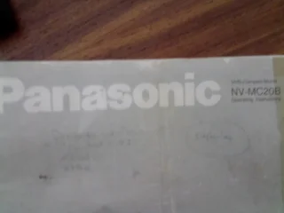 Panasonic video recorder with bag, 2 x rechargeable batteries and charger