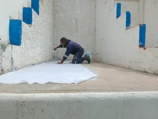Sky painting and waterproofing