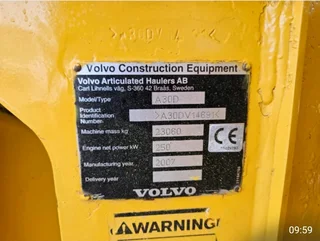 Volvo A30D Dumper - For Sale!