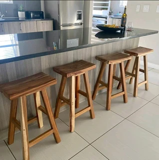 SOLID KIAAT KITCHEN STOOLS