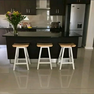SOLID WOOD KITCHEN STOOLS