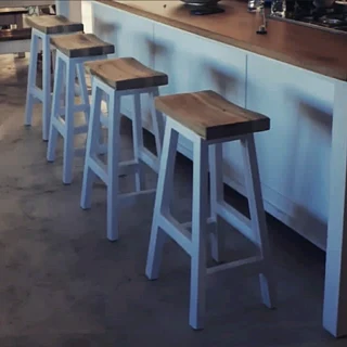 SOLID WOOD BAR/KITCHEN STOOLS