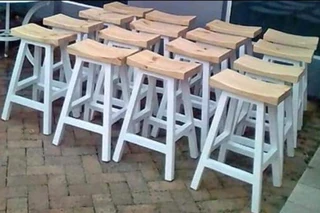 CUSTOM SOLID WOOD BAR STOOLS