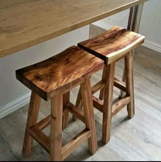 CUSTOM HIGH QUALITY SOLID KIAAT BAR STOOLS