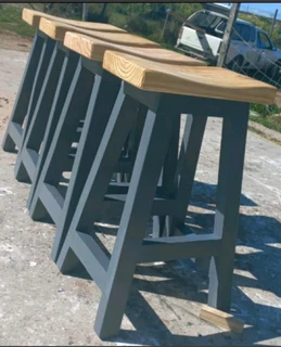 CUSTOM SOLID WOOD KITCHEN STOOLS