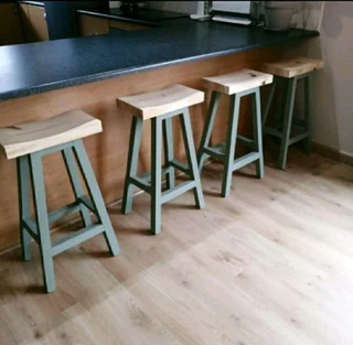 CUSTOM SOLID WOOD KITCHEN STOOLS