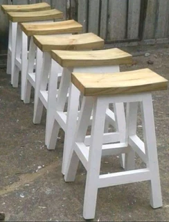 CUSTOM SOLID WOOD KITCHEN STOOLS