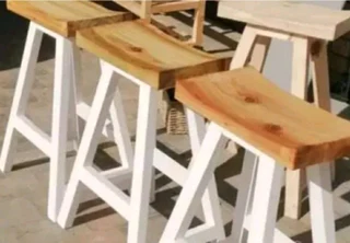 CUSTOM SOLID WOOD BAR / KITCHEN STOOLS