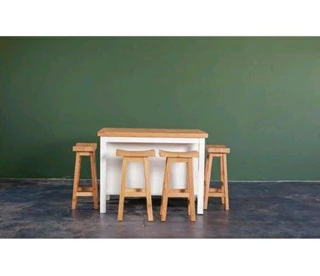 CUSTOM SOLID WOOD BAR / KITCHEN STOOLS