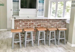 CUSTOM SOLID WOOD BAR / KITCHEN STOOLS