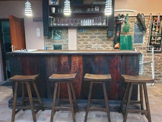 CUSTOM SOLID WOOD BAR / KITCHEN STOOLS