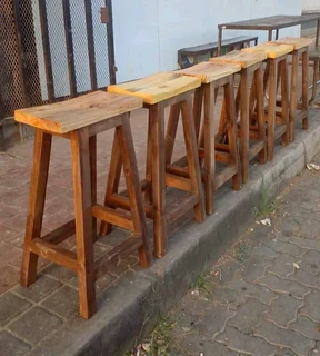 Custom solid wood bar stools