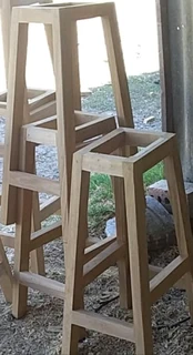 Custom solid wood bar stools