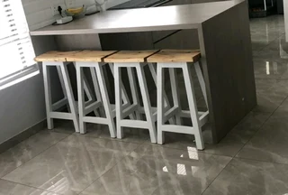 Custom solid wood bar stools