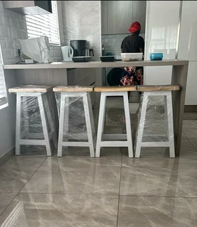 Custom solid wood bar stools