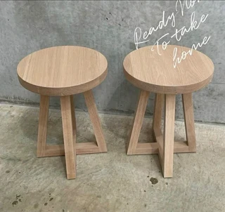 CUSTOM SOLID OAK BEDSIDE TABLES