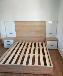 CUSTOM SOLID OAK BEDSIDE TABLES