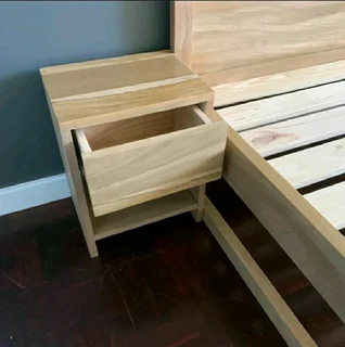 CUSTOM SOLID OAK BEDSIDE TABLES