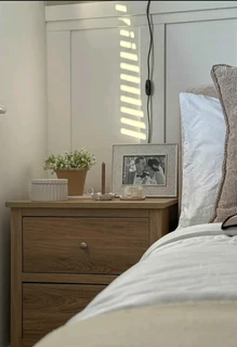 MODERN SOLID OAK BEDSIDE TABLES