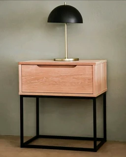 MODERN SOLID OAK BEDSIDE TABLES