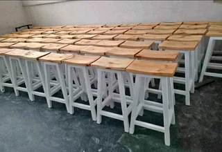 CUSTOM HIGH QUALITY SOLID WOOD BAR/KITCHEN STOOLS