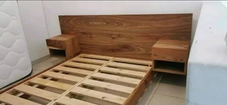 MODERN HIGH QUALITY SOLID KIAAT BED FRAMES, HEADBOARDS AND BEDSIDES