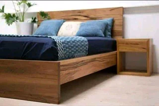 MODERN HIGH QUALITY SOLID KIAAT BED FRAMES, HEADBOARDS AND BEDSIDES