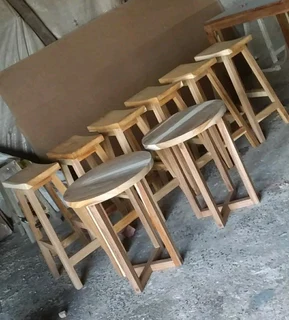 CUSTOM SOLID WOOD KITCHEN STOOLS