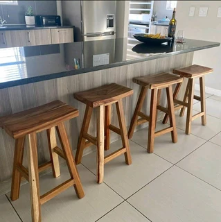 SOLID KIAAT KITCHEN STOOLS