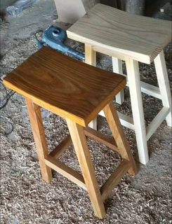 Custom Solid Wood Bar / Kitchen Counter Stools